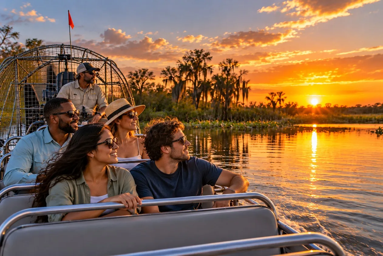 Golden Hour on the Water: Sunset Airboat Tours Near Orlando